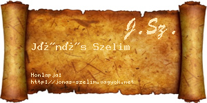 Jónás Szelim névjegykártya